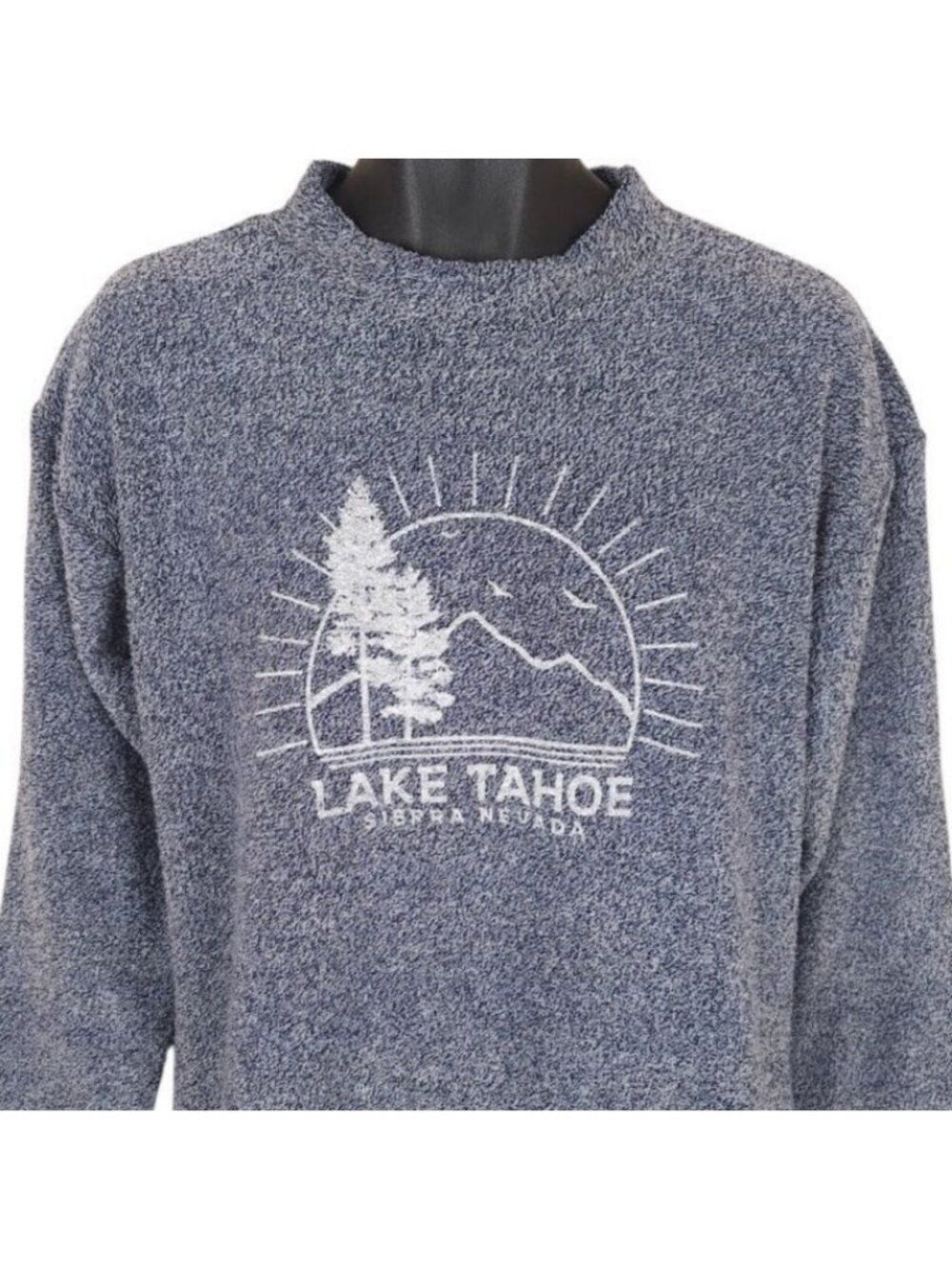 Lake Tahoe Sweater Mens Size Large Blue Sierra Nevada Travel Destination